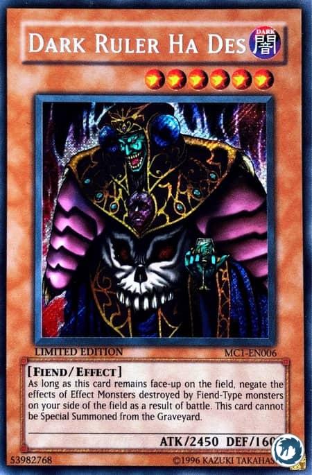 Ha Dès le Gouverneur des Ténèbres (MC1-FR006) - Dark Ruler Ha Des (MC1-EN006) - Carte Yu-Gi-Oh
