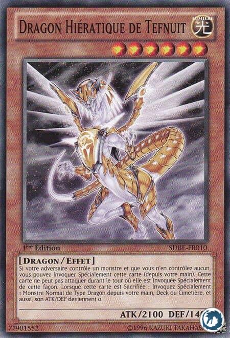 Dragon Hiératique De Tefnuit (SDBE-FR010) - Hieratic Dragon Of Tefnuit (SDBE-EN010) - Carte Yu-Gi-Oh