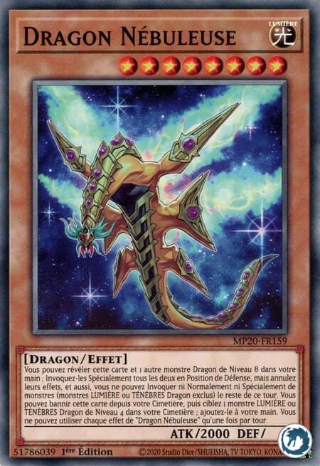 Dragon Nébuleuse (MP20-FR159) - Nebula Dragon (MP20-EN159) - Carte Yu-Gi-Oh