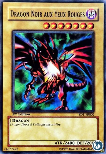 Dragon Noir Aux Yeux Rouges (SD1-FR002) - Red-Eyes B. Dragon (SD1-EN002) - Carte Yu-Gi-Oh