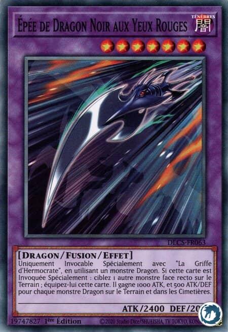 Épée de Dragon Noir aux Yeux Rouges (DLCS-FR063) - Red-Eyes Black Dragon Sword (DLCS-EN063) - Carte Yu-Gi-Oh