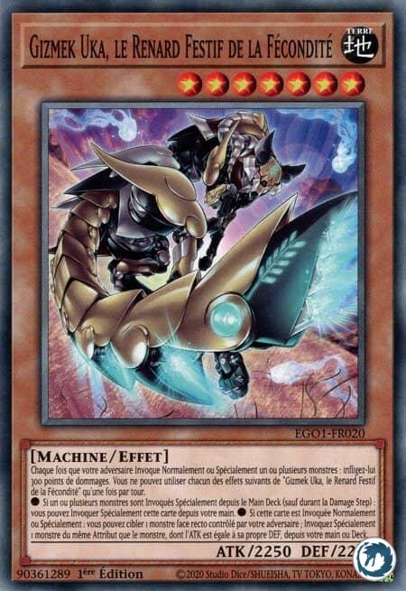 Gizmek Uka, le Renard Festif de la Fécondité (EGO1-FR020) - Gizmek Uka, the Festive Fox of Fecundity (EGO1-EN020) - Carte Yu-Gi-Oh