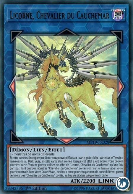 Licorne, Chevalier Du Cauchemar (MP19-FR028) - Knightmare Unicorn (MP19-EN028) - Carte Yu-Gi-Oh