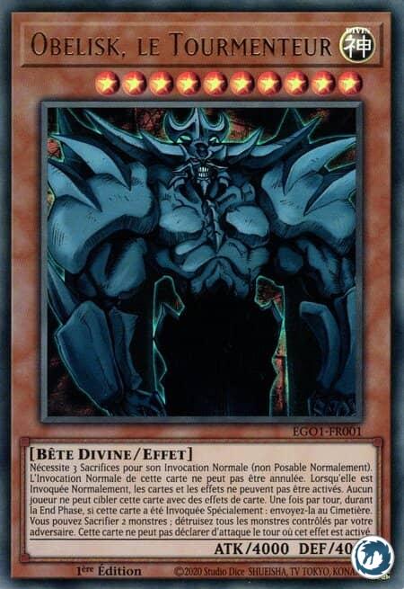 Obelisk, Le Tourmenteur (EGO1-FR001) - Obelisk The Tormentor (EGO1-EN001) - Carte Yu-Gi-Oh