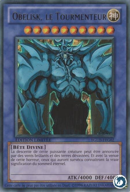 Obelisk, Le Tourmenteur (YGLD-FRG02) - Obelisk The Tormentor (YGLD-ENG02) - Carte Yu-Gi-Oh
