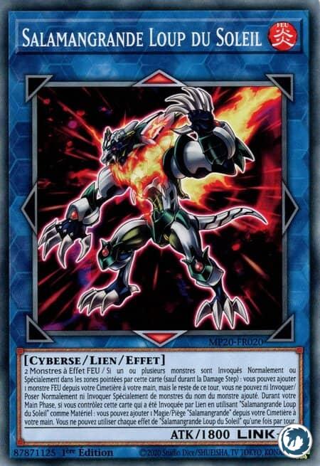 Salamangrande Loup Du Soleil (MP20-FR020) - Salamangreat Sunlight Wolf (MP20-EN020) - Carte Yu-Gi-Oh