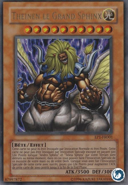Theinen Le Grand Sphinx (EP1-FR001) - Theinen The Great Sphinx (EP1-EN001) - Carte Yu-Gi-Oh