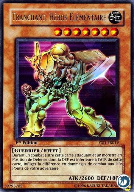 Tranchant, Héros Elémentaire (YSD-FR019) - Elemental Hero Bladedge (YSD-EN019) - Carte Yu-Gi-Oh