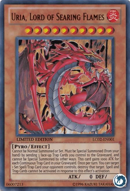 Uria, Seigneur des Flammes Aveuglantes (LC02-FR001) - Uria, Lord of Searing Flames (LC02-EN001) - Carte Yu-Gi-Oh