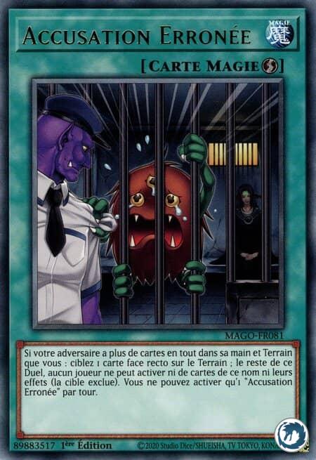 Accusation Erronée (MAGO-FR081) - Mistaken Accusation (MAGO-EN081) - Carte Yu-Gi-Oh