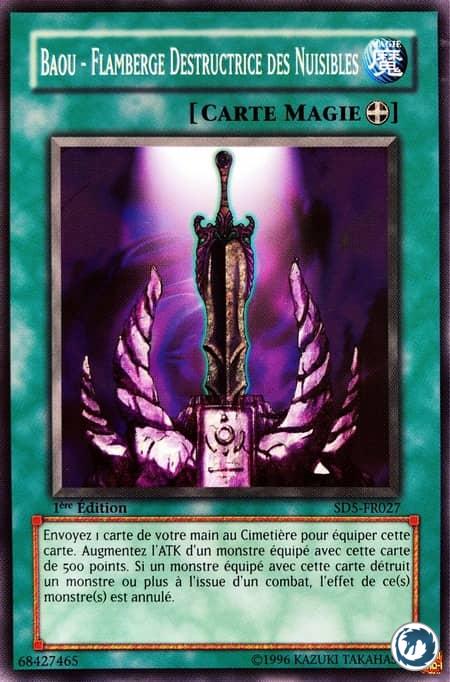 Baou - Flamberge Destructrice Des Nuisibles (SD5-FR027) - Wicked-Breaking Flamberge - Baou (SD5-EN027) - Carte Yu-Gi-Oh