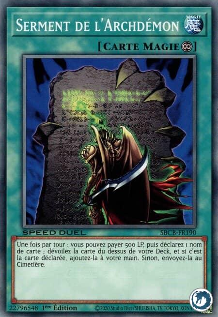 Serment De L'Archdémon (SBCB-FR190) - Archfiend's Oath (SBCB-EN190) - Carte Yu-Gi-Oh