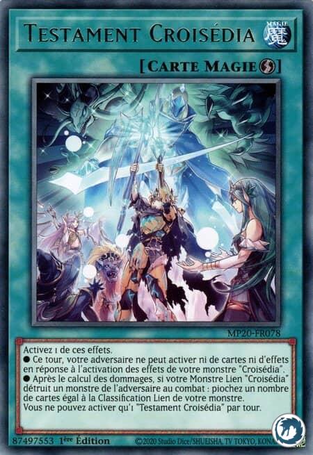 Testament Croisédia (MP20-FR078) - Crusadia Testament (MP20-EN078) - Carte Yu-Gi-Oh