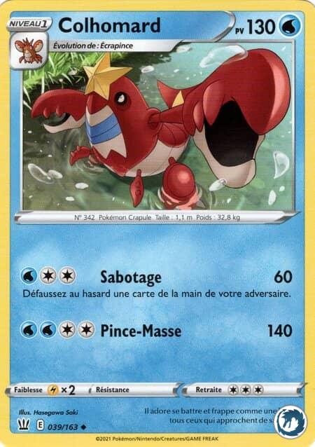 Colhomard (039/163) - Pokémon - Epée & Bouclier