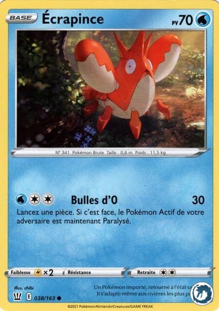 Écrapince (038/163) - Pokémon - Epée & Bouclier