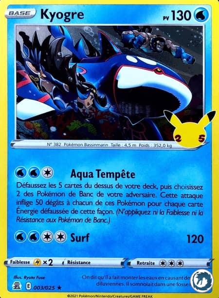 Kyogre (003/025) - Pokémon - Collection Célébration 25 ans