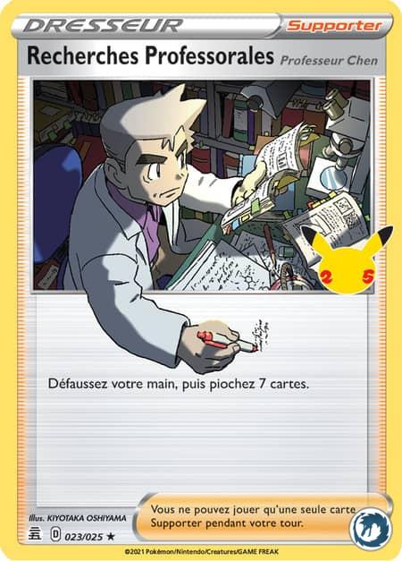 Recherches Professorales (023/025) - Pokémon - Collection Célébration 25 ans