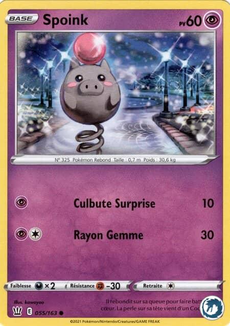 Spoink (055/163) - Pokémon - Epée & Bouclier