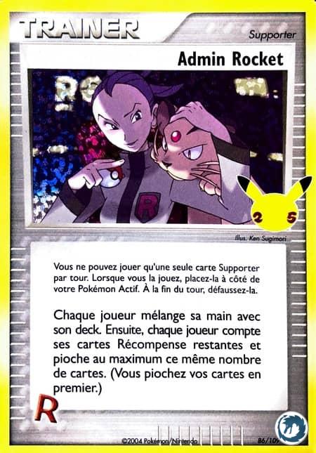 Trainer - Admin Rocket (86/109) - Pokémon - Collection Célébration 25 ans