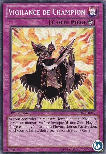 Vigilance De Champion (SDBE-FR039) - Champion's Vigilance (SDBE-EN039) - Carte Yu-Gi-Oh